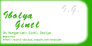 ibolya gintl business card